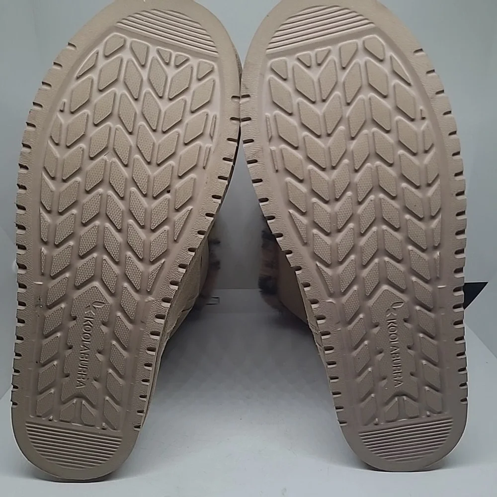 Koolaburra by UGG Victoria Short Boots Woman Size 8 Tan Leopard Faux Fur 1136011